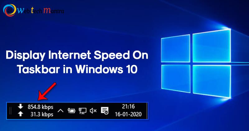 Simple ways to Display internet speed on Task Bar in Windows!